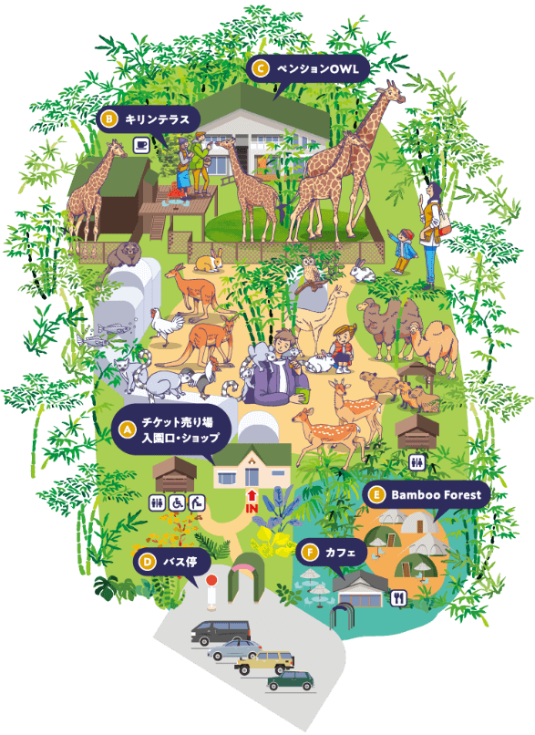 サユリワールド園内マップ